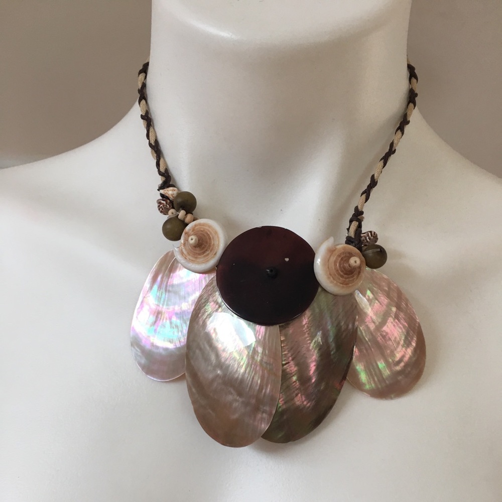 Beautiful handmade seashells necklace